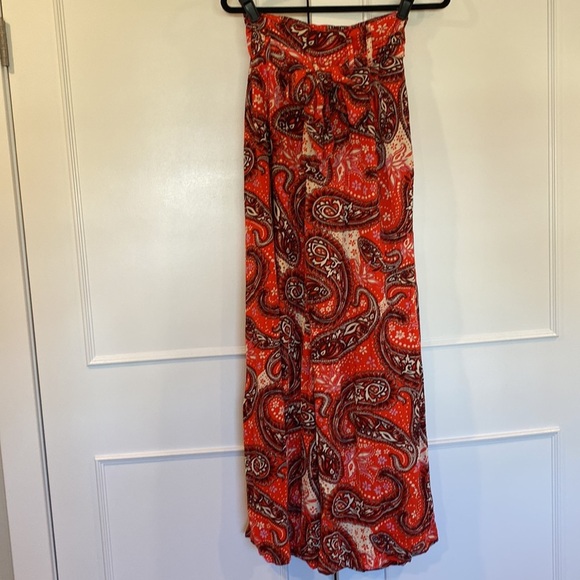 Free People Double Trouble Wide Leg Tiger Lily Combo Pants Size XS - Picture 4 of 13